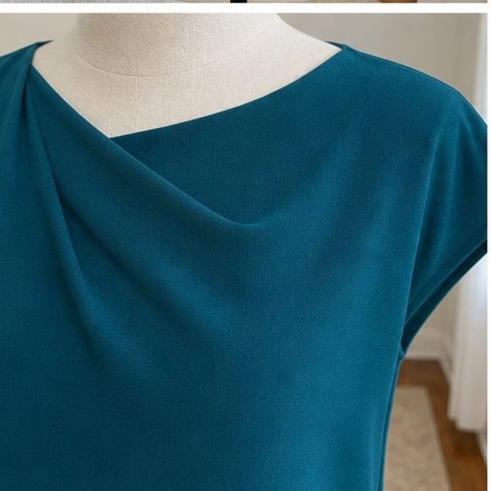 Gray Wrap Blouse - Picture 4 of 6